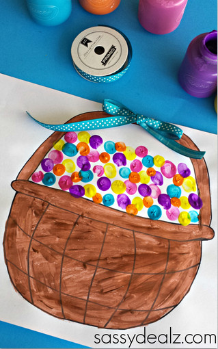 Easter Basket Arts And Crafts
 Fingerprint Easter Basket Art
