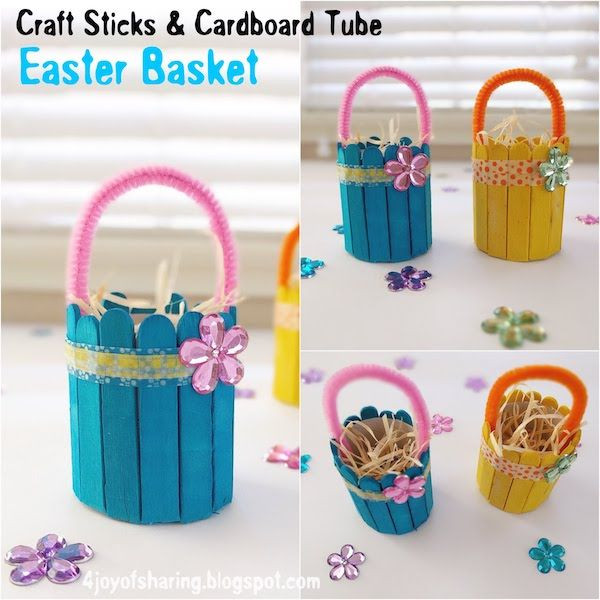Easter Basket Arts And Crafts
 Cute And Easy Easter Basket Craft Art activity