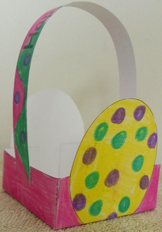 Easter Basket Arts And Crafts
 Easter Basket Craft for kids with free template and