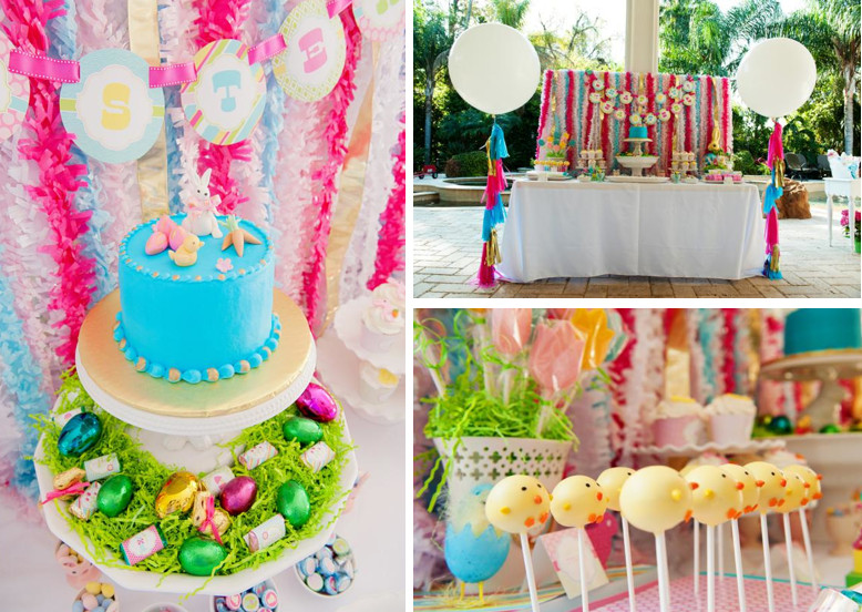 Easter Birthday Party Decorating Ideas
 Kara s Party Ideas Classic Pastel Boy Girl Easter Bunny