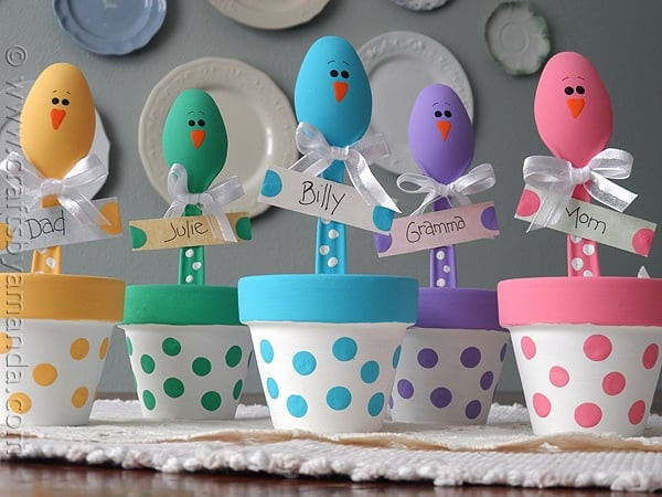 Easter Crafts For Adults To Make
 Easter Chick Craft Colorful Place Holders