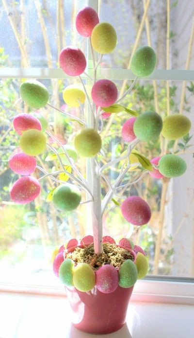 Easter Egg Tree Craft
 Easter Egg Tree Centerpiece easter holiday Juxtapost