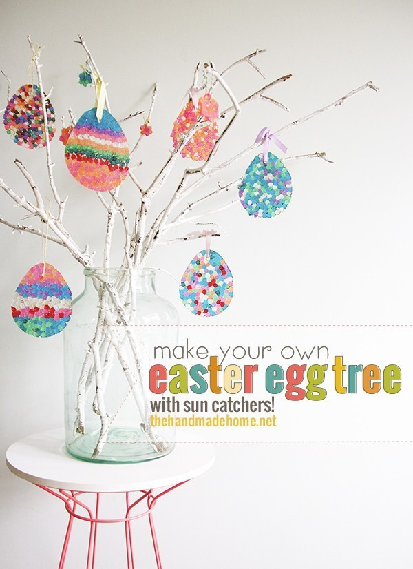 Easter Egg Tree Craft
 how to make an easter egg tree diy sun catchers The
