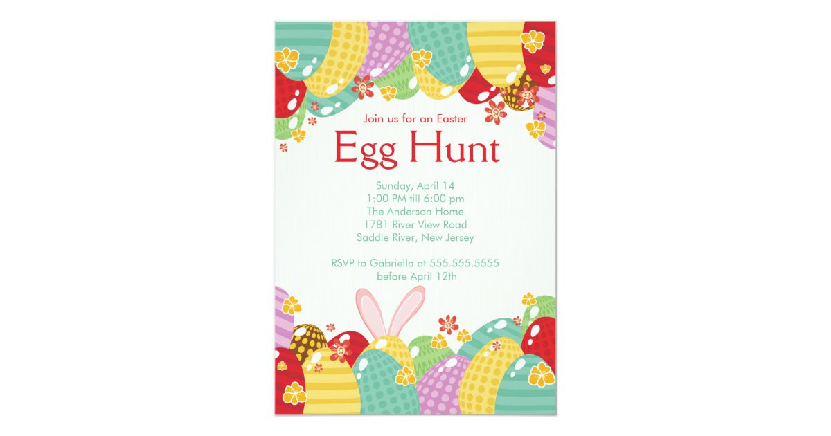 Easter Office Party Ideas
 Easter Bunny Egg Hunt Easter Party Invitation