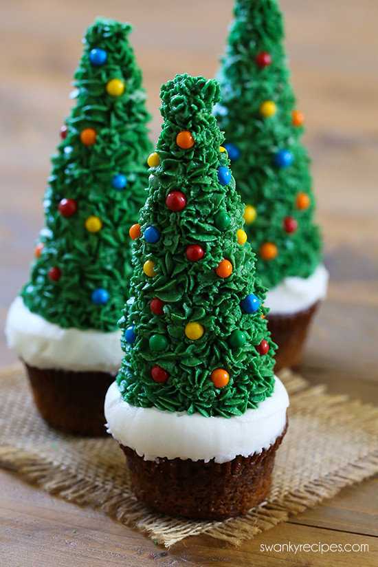 Easy Christmas Cupcakes
 Easy Gingerbread Christmas Tree Cupcakes Swanky Recipes