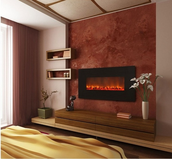 Electric Fireplace Bedroom
 Electric fireplace designs for a cozy modern interior