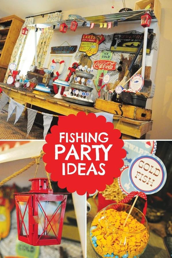 Fishing Birthday Party Decorations
 Fishing Themed Birthday Party Spaceships and Laser Beams