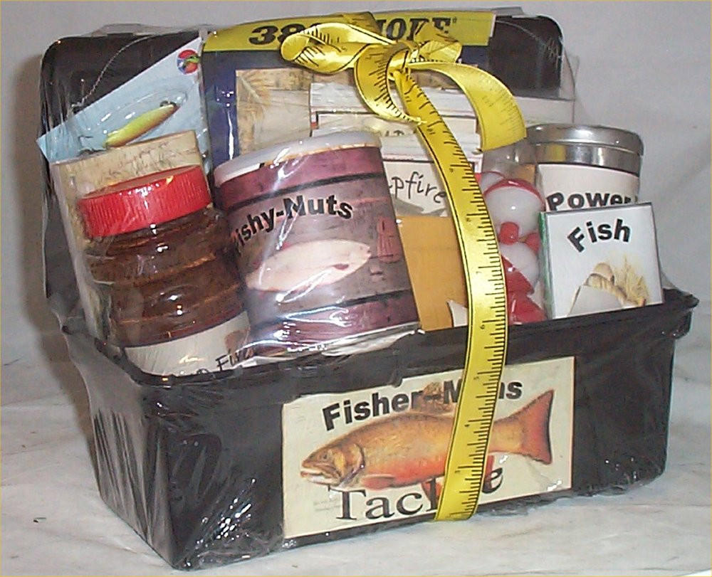 Fishing Gift Basket Ideas
 Tackle Box Men Gift Basket Fun Fishing Gift Basket Men