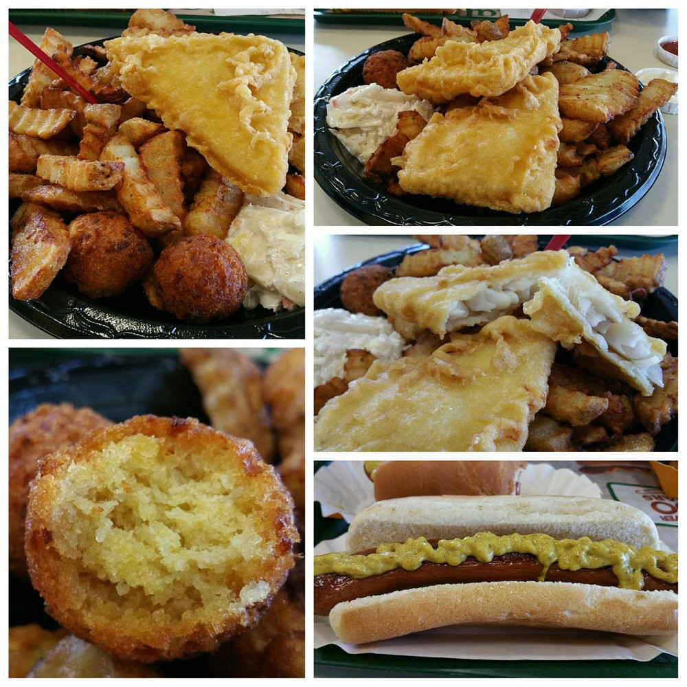 Fishing With Hot Dogs
 Fish and chips with a hot dog Yelp