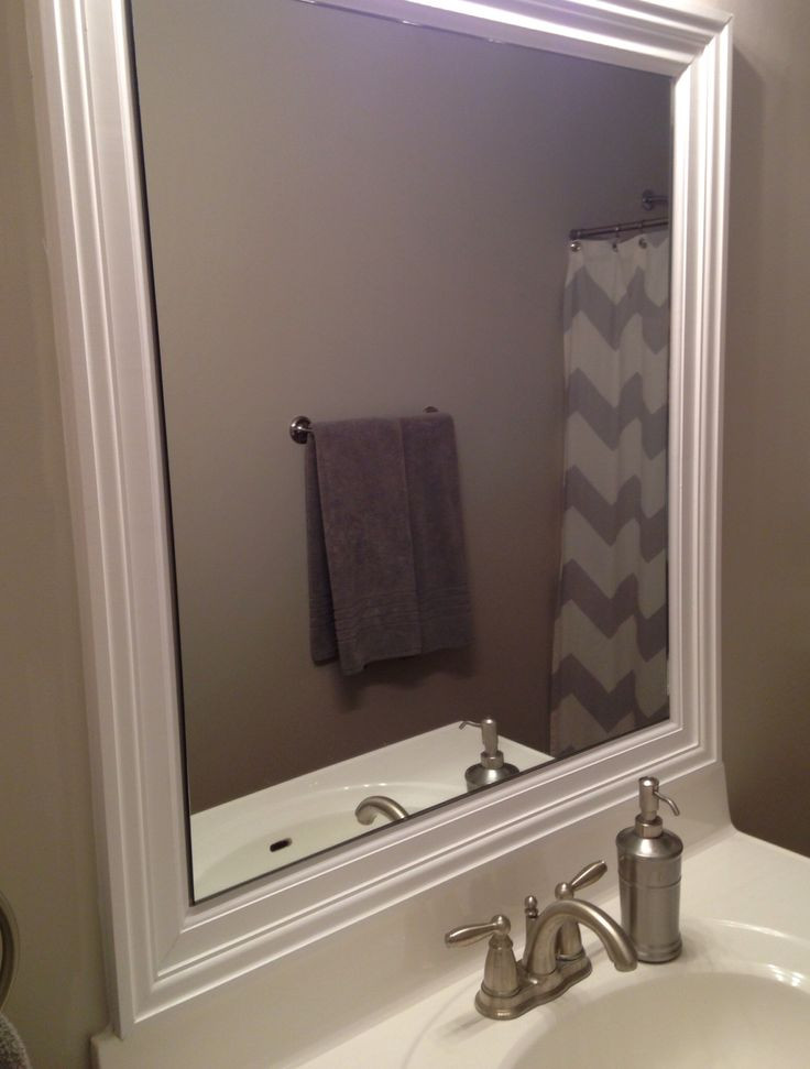 Framed Bathroom Mirror Ideas
 31 best images about Frame bathroom mirror on Pinterest