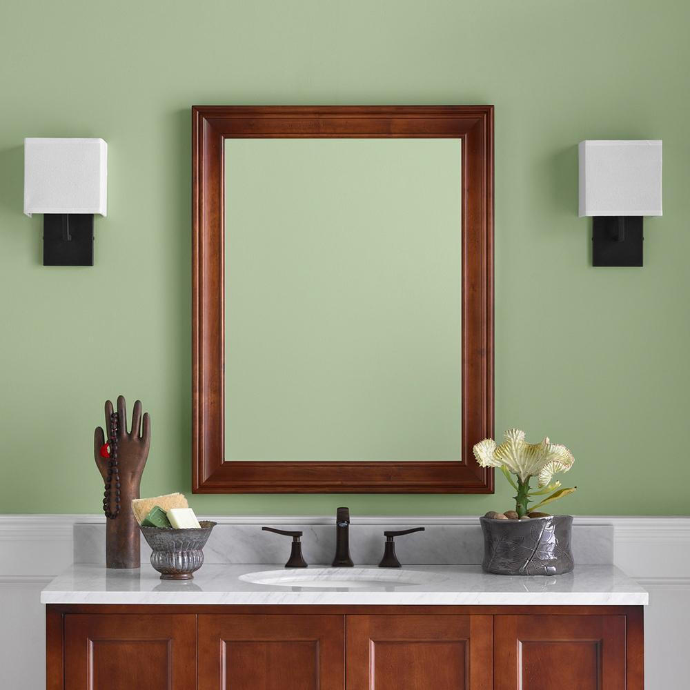 Framed Bathroom Mirrors
 27" William Traditional Solid Wood Framed Bathroom Mirror