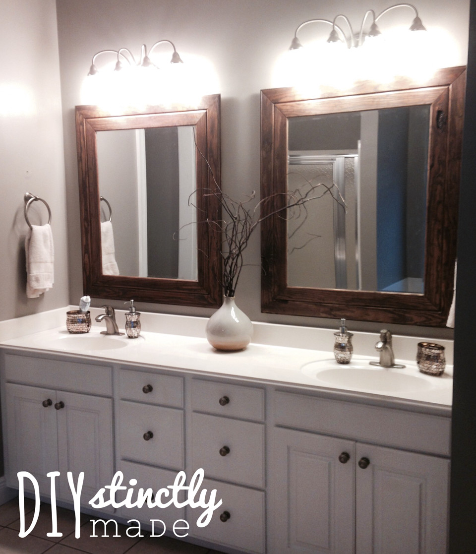Framed Bathroom Mirrors
 DIY Easy Framed Mirrors – DIYstinctly Made