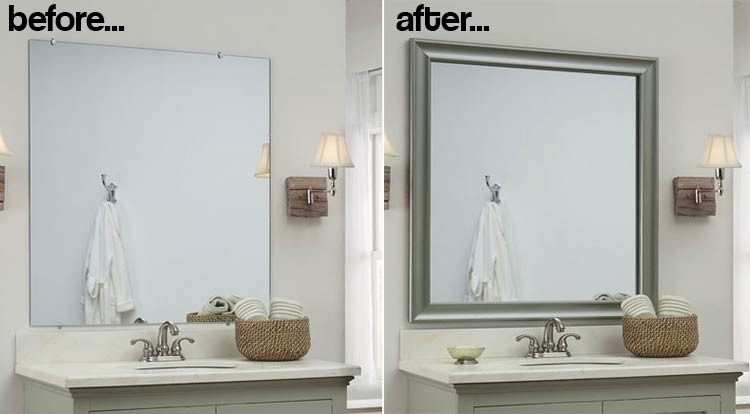 Framed Bathroom Mirrors
 Bathroom mirror frames 2 easy to install sources a DIY