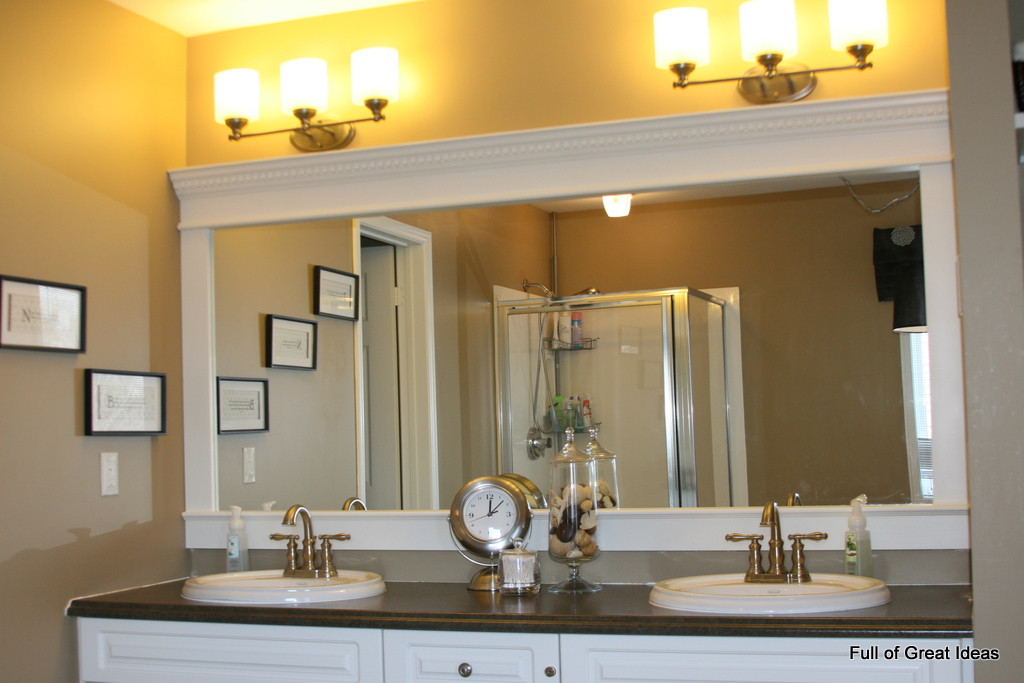 Framed Bathroom Mirrors
 Full of Great Ideas How to Upgrade your Builder Grade