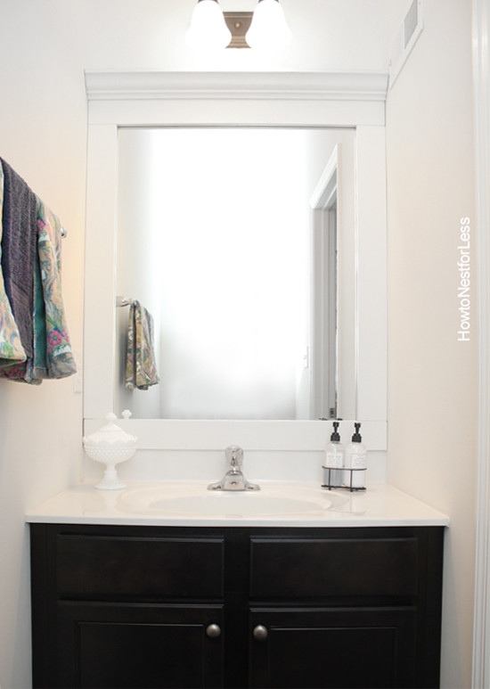 Framed Bathroom Mirrors
 How to Frame a Bathroom Mirror How to Nest for Less™
