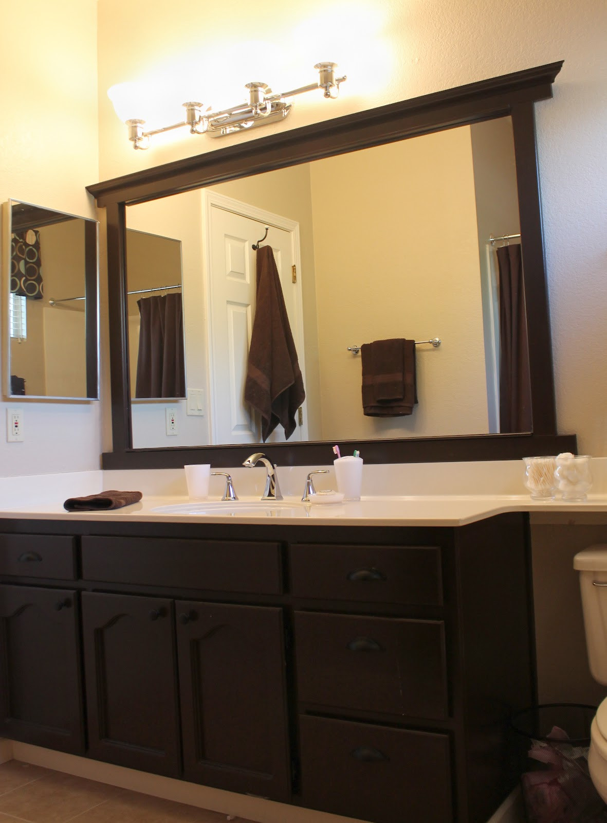 Framed Bathroom Mirrors
 I absolutely love how it came out It makes the whole