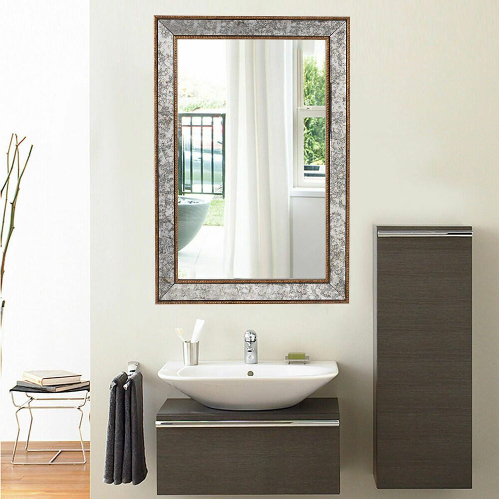 Framed Bathroom Mirrors
 36" Wall Mirror Beveled Rectangle Vanity Bathroom