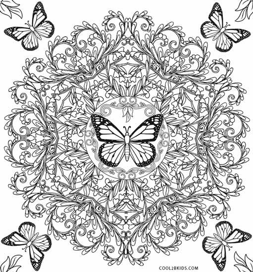 Free Printable Butterfly Coloring Pages Adults
 Printable Butterfly Coloring Pages For Kids