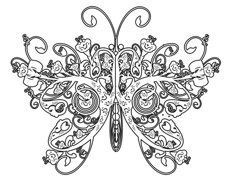 Free Printable Butterfly Coloring Pages Adults
 plicated Coloring Pages for adults Free To Print