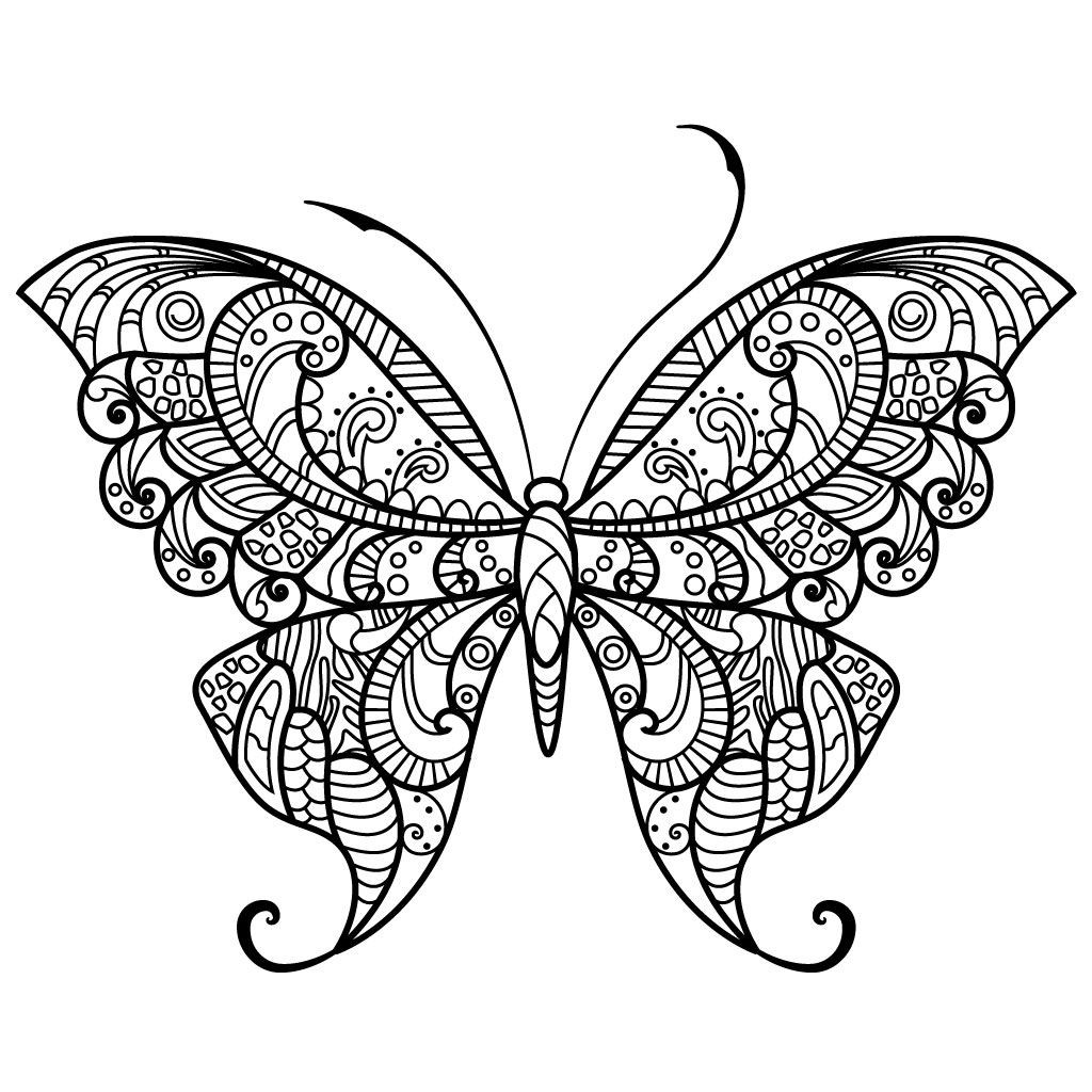 Free Printable Butterfly Coloring Pages Adults
 Adult Butterfly Coloring Pages