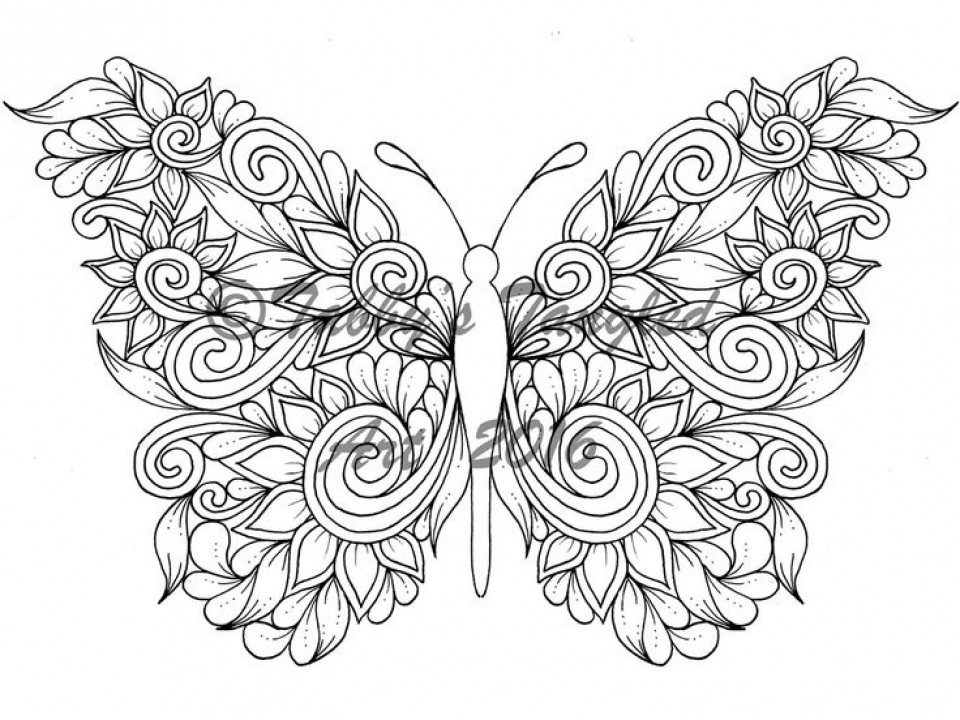 Free Printable Butterfly Coloring Pages Adults
 Get This Adult Butterfly Coloring Pages to Print