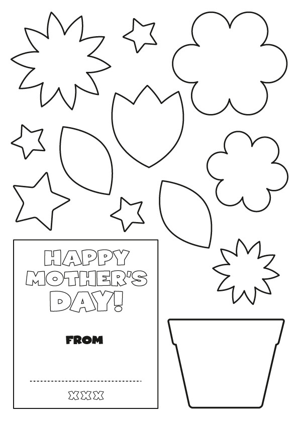 Free Printable Mothers Day Crafts
 early play templates Mother s Day Card Templates