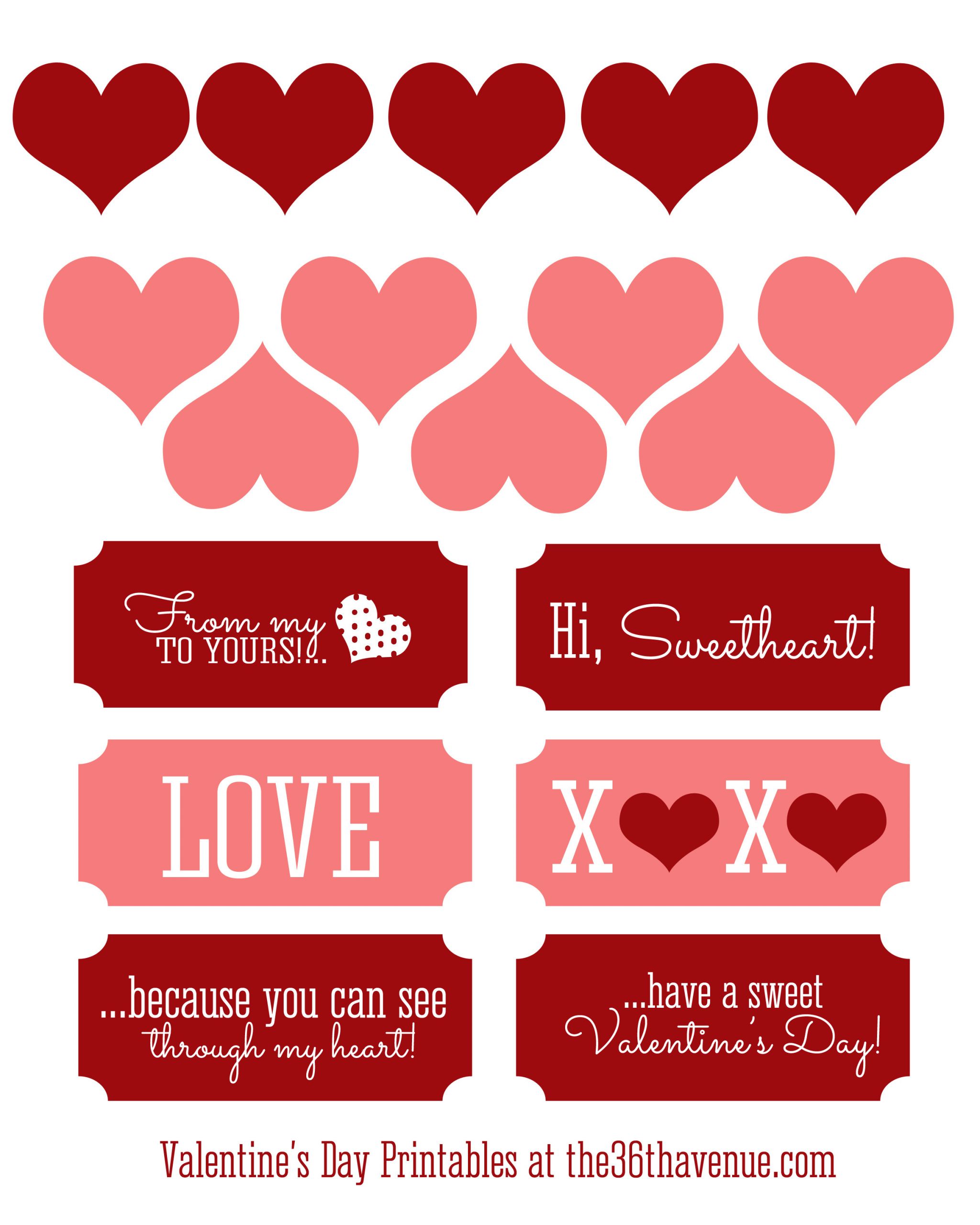 Free Valentine Gift Ideas
 Free Valentine Printable and Heart Candy Jar The 36th AVENUE