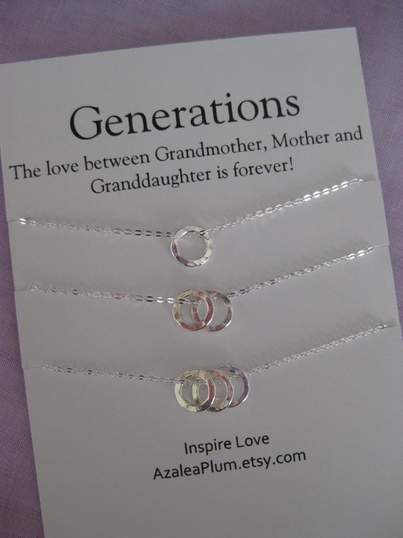 Gift Ideas For Mother And Daughter
 Generations Necklace GRANDMOTHER Mother Daughter by