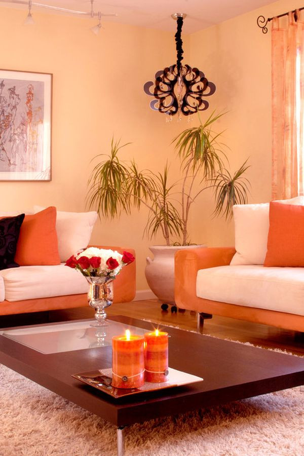 Good Living Room Colors
 Dipped in Peach Monochromatic Rooms