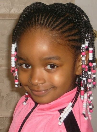 Hairstyles For Girls Black
 Little girl natural hairstyle with beads