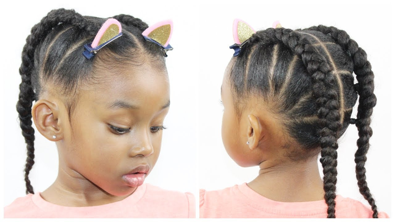 Hairstyles For Natural Little Girl
 Ponytail Cornrow Hairstyles for Little Girls