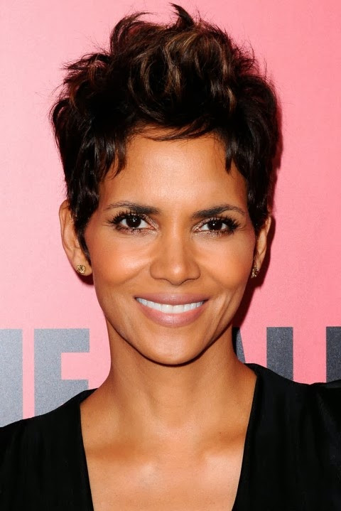 Halle Berry Short Hairstyles
 Casual Short Hairstyle Curly Hair Fashion Style
