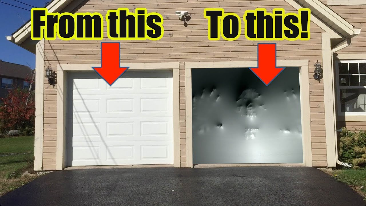 Halloween Garage Door Decorations
 How To Make an Awesome Halloween Garage Door Illusion with