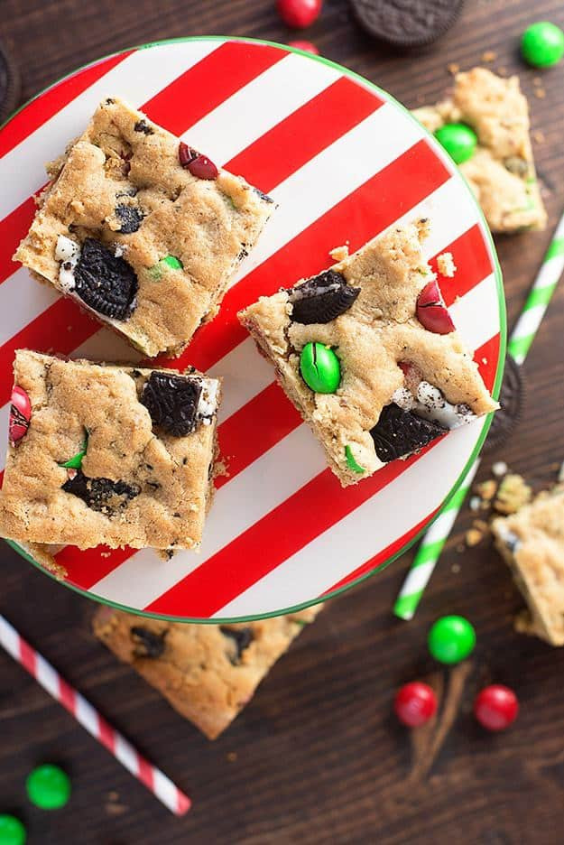 Holiday Bar Cookies
 Peanut Butter Oreo Christmas Cookie Bars — Buns In My Oven