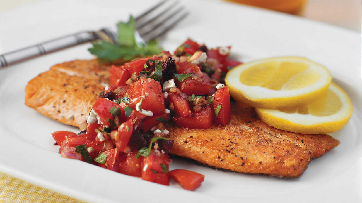 Italian Main Dishes
 Pan Seared Trout With Italian Style Salsa Quick and Easy