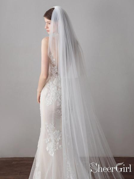 Ivory Veils Wedding
 Ivory Tulle Wedding Veils Bridal Cathedral Veil ACC1045