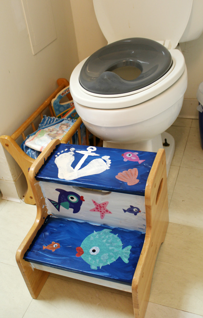 Kids Bathroom Step Stools
 Ocean Themed Step Stool for Kids The Shirley Journey