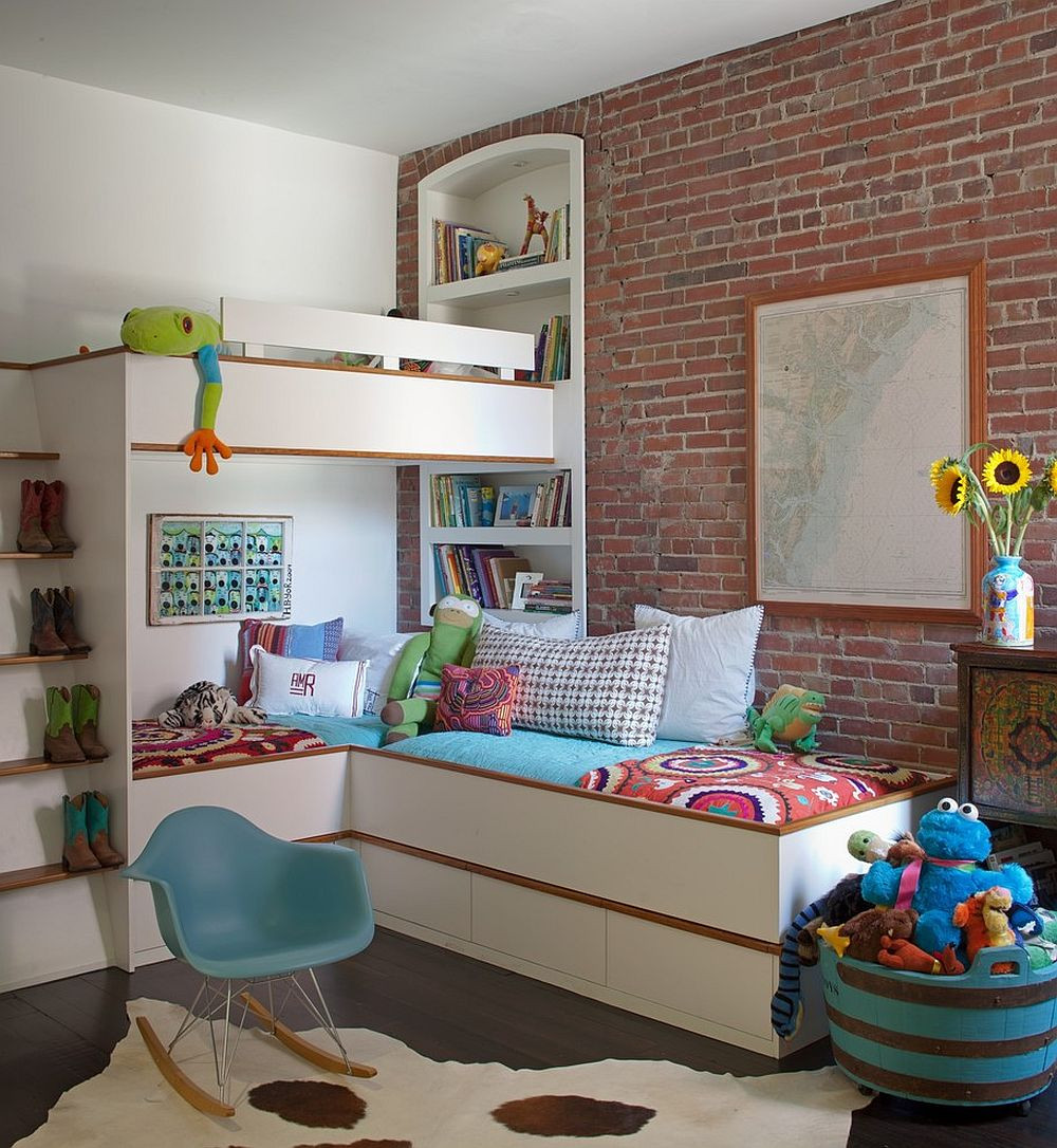 Kids Bedroom Loft
 25 Vivacious Kids’ Rooms with Brick Walls Full of Personality