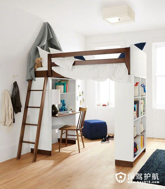 Kids Bedroom Loft
 高架床的设计搭配 保驾护航装修网