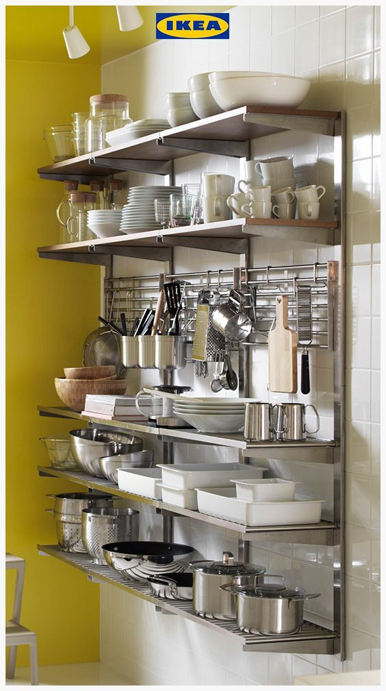Kitchen Cabinet Organizers Ikea
 This IKEA KUNGSFORS storage solution is prised of open