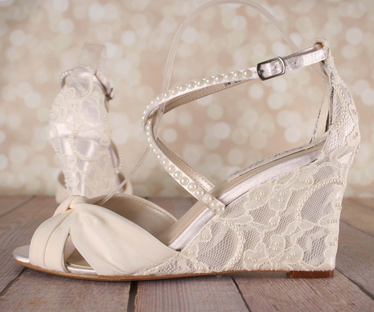 Lace Wedge Wedding Shoes
 Ivory Wedding Shoes Lace Wedge Wedding Shoes Lace Heel