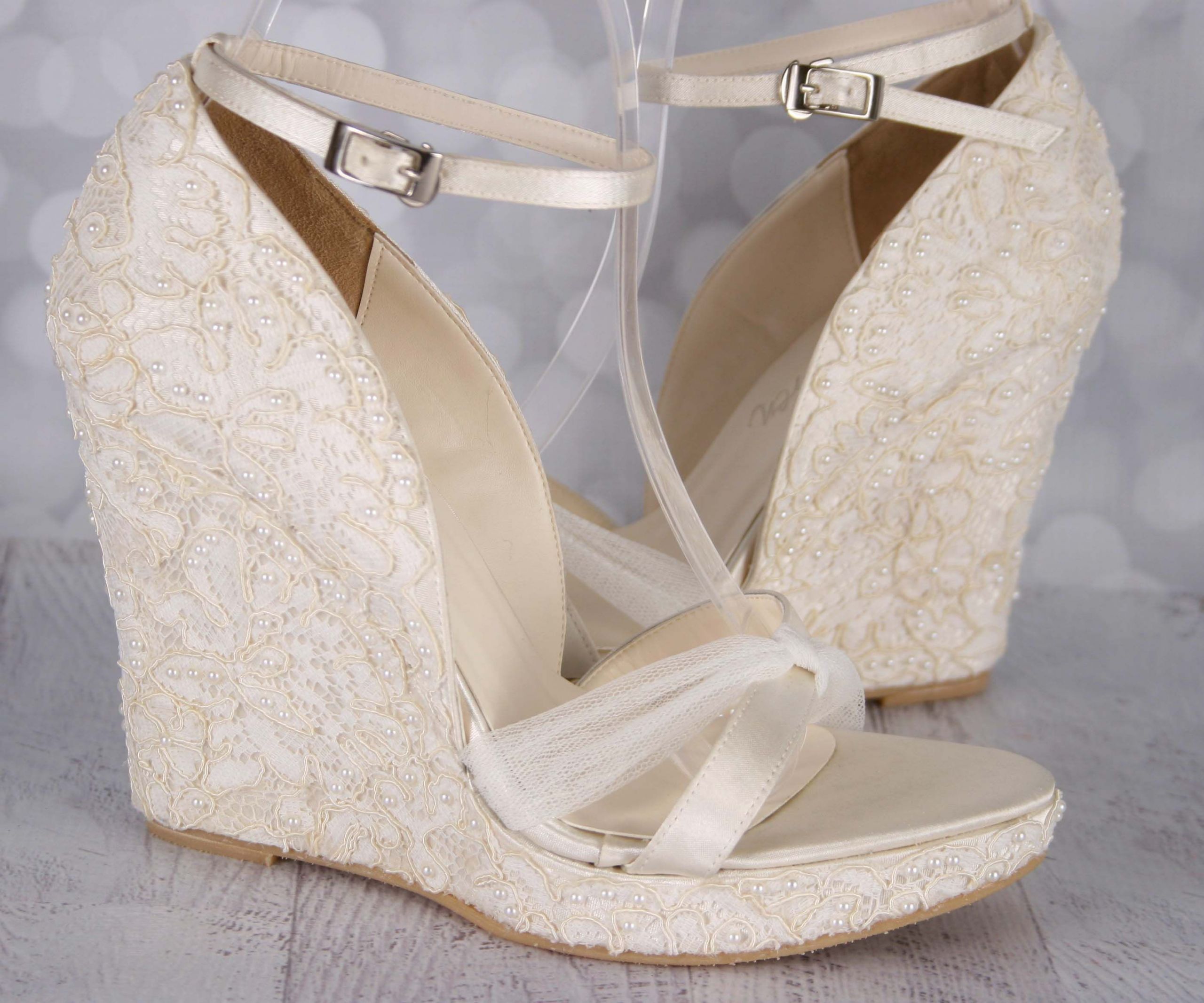 Lace Wedge Wedding Shoes
 Custom Wedding Shoes Wedding Wedges Wedge Wedding Shoes
