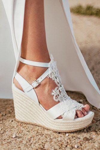 Lace Wedge Wedding Shoes
 30 Wedge Wedding Shoes To Walk Cloud