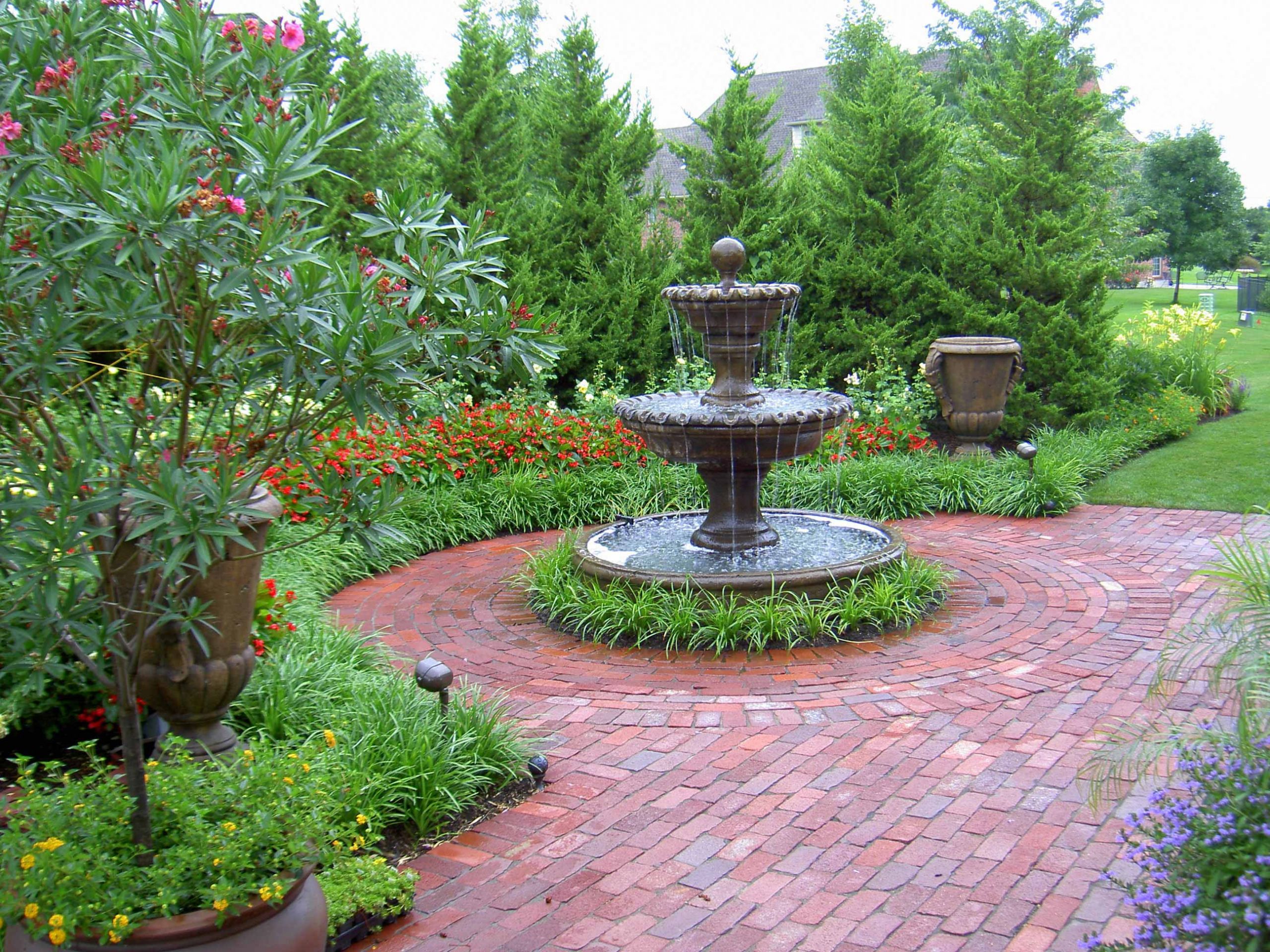 Landscape Fountain Design
 Residential Landscape Design by Rosehill Gardens in Kansas