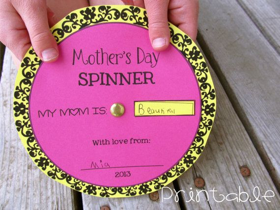 Lds Mothers Day Gift Ideas
 Printable PDF Spinner Mother s Day Gift Idea