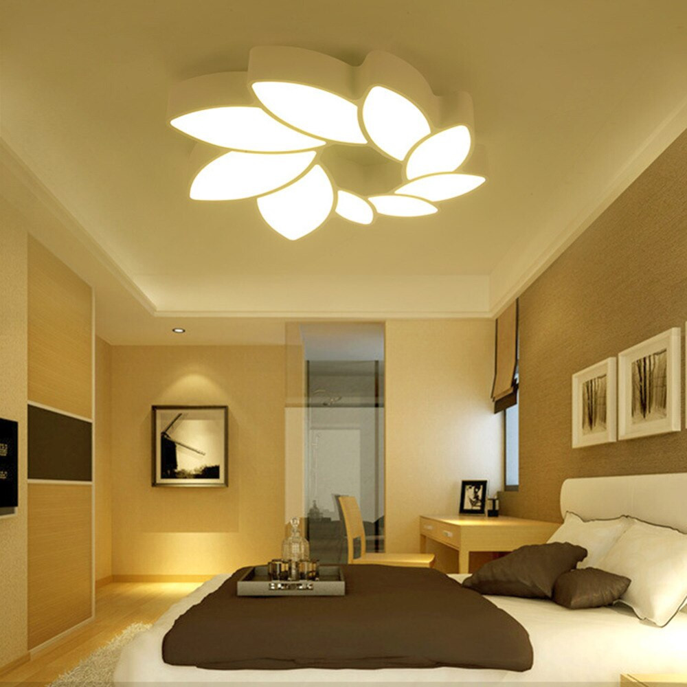 Living Room Flush Mount Lighting
 Flowers LED Ceiling Light Modern Panel Lamp Living Room