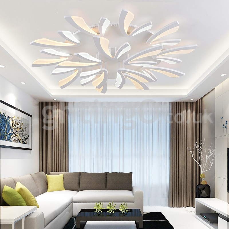 Living Room Flush Mount Lighting
 Personality 15 Lights Elegant Modern Flush Mount Ceiling