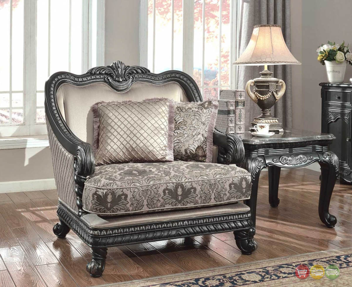 Living Room Furniture Chairs
 Florence Traditional Formal Living Room Furniture Arm