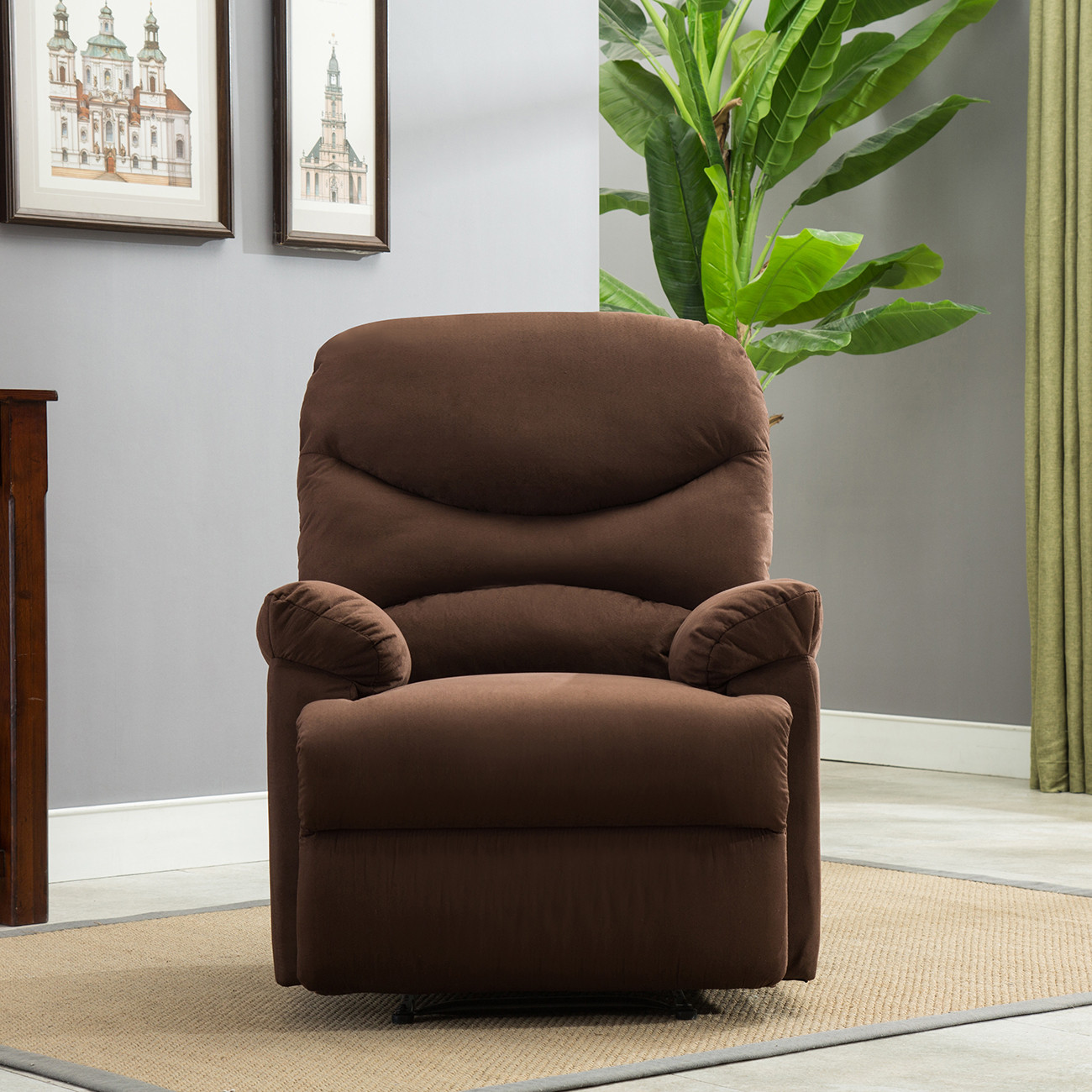 Living Room Furniture Chairs
 Plush Recliner Livingroom Reclining Chair Man Cave TV
