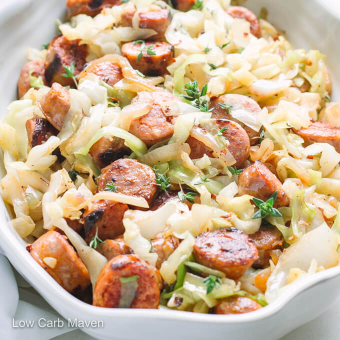 Low Carb Cabbage Recipes
 Easy Sausage and Cabbage Dinner